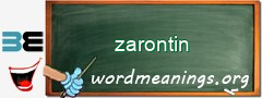 WordMeaning blackboard for zarontin